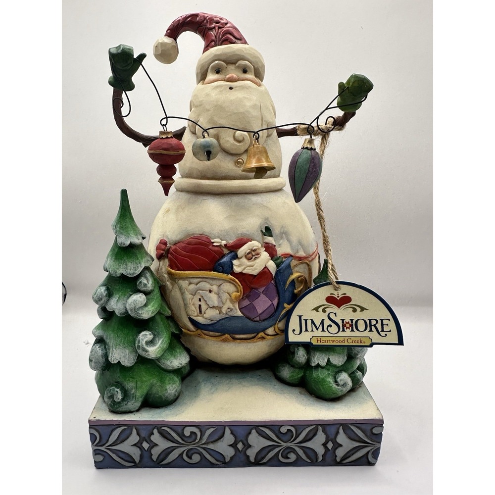 Jim Shore Heartwood Creek "Frosty Santa" Figurine‎ 2008 EUC